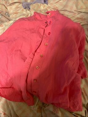 Elementz Vibrant Pink Casual Button-Down Shirt